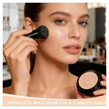 Hush Foundation for Mature Skin Mushroom Head Air Cushion CC Cream BB Foundation, Warm Natural Shade for Light to Medium Complexions, Long-Lasting Full Coverage Makeup Concealer