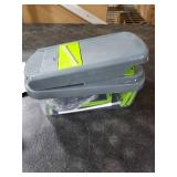 Yusshn Vegetable Chopper,12-in-1 Multifunctional Food Chopper,Professional Onion Chopper with 7 Blades,Vegetable Cutter with Container for Salad,Potato,Carrot,and Garlic; Essential Kitchen Tool(Grey)