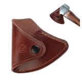 TEAMWILL 1pc Durable Leather Axe Holster Hatchet Head Cover Axe Sheath Blade Protector Camping Tool