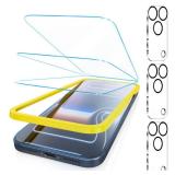 Fotbor [3+3 Pack for iPhone 17 Pro Screen Protector, Anti-Blue Light, [Eye Protection] 9H+ Tempered Glass with Camera Lens Protector Anti-Glare