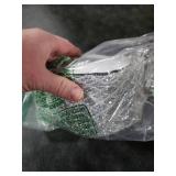 HUIHUANG Silver Glitter Ribbon for Christmas Tree 4 inch Wide Diamond Mesh Wired Christmas Ribbon for Tree Decorations, Gift Wrapping, Bows, Wreath Supplies, Garlands- Continuous 10 Yards