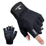 ATERCEL Workout Gloves for Men and Women, Exercise Gloves for Weight Lifting, Cycling, Gym, Training, Breathable and Snug fit (Black, S)