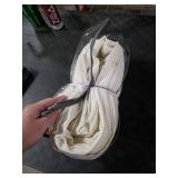 Pinch Pleat Linen Sheer Curtains 96 Inches Long 100 Inch Wide for Patio Sliding Door Light Filtering Semi Sheer Pleated Drapes Back Tab Cream Ivory Extra Wide 100 x 96 Curtain for Living Dining Room