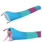 Shappy 12 ft Sensory Tunnel Crawl Resistance Tube for Calm Sensory Tent Compression Tube Play Tunnel Toys for Kids Birthday Gifts Outdoor Indoor Game(Purple, Green, Blue)