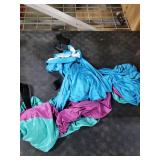 Shappy 12 ft Sensory Tunnel Crawl Resistance Tube for Calm Sensory Tent Compression Tube Play Tunnel Toys for Kids Birthday Gifts Outdoor Indoor Game(Purple, Green, Blue)