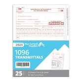 Blue Summit 1096 Forms 2025, 25 Pack of 1096 Transmittal 2025 Tax Forms, Compatible with QuickBooks and Accounting Software, 25 Transmittal Forms for 1099 NEC, MISC, INT, and Other 1099 Forms