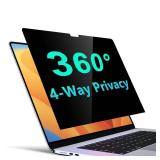 PYS 4-Way Privacy Screen for MacBook Pro 16 inch (2024-2021, M4, M3, M2, M1) - 360° Anti-Spy Filter, Matte Anti-Glare Protector, Scratch-Resistant Film, Laptop Privacy Filter Shield