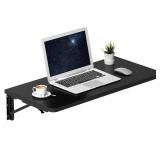 TEAMIX Wall Mounted Desk, Folding Table for Small Spaces, Wall Floating Desk with Heavy Duty Brackets for Laundry Room,Kitchen,Office Storage
