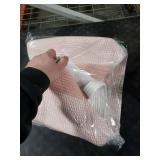 CLHMILY&Z Stylish Square Cotton Rope Storage Basket (Pink & White, 110L)