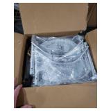 HOMLAND 3-in-1 Bedside Commode Chair with Sturdy Dual-Crossbar Support Construction, Stable Portable Commode Toilet with 7.5Qt Potty Bucket, 350 Lbs Bedside Commodes for Seniors, Silver