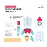 The Rocket Wooden Height Chart for Kids | Space Theme Growth Chart for Wall | Galaxy Wall Decor for Kids Room | Tracks Height Up to 4ft | Easy No-Tool Installation