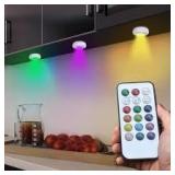 3pk Puck Lights with Remote