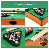 Hora de Lima Mini Pool Table for Kids Mini Billiards Table-Top Game Pool Table Toy for Cat Pool Tables Fun for Kids Birthday Children