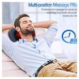 Papillon Neck Massager,Shiatsu Electric Back Massager with Heat,Neck Back Pain Relief Gifts for Mom/Dad/Women/Men,Deep Tissue Kneading Massage Pillow for Shoulder,Legs,Foot,Body Muscle Fatigue Relief 