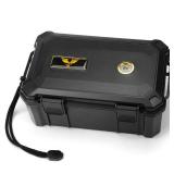 Bald Eagle Cigar Humidor Box, Travel Humidor with Humidifier Hygrometer, Portable Case for 15-20 Cigars, Waterproof | Crushproof | Airtight - Retail: $28