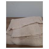 LAMIT Beige Linen Curtains for Living Room 2 Panels Set, 84 Inch Faux Linen Textured Light Filtering Drapes Back Tab and Rod Pocket Boho Panels for Farmhouse/Bedroom/Porch, 52 x 84 Inch - Retail: $31