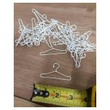 Jenaai 30 Pcs Doll Clothes Hanger 2.56 in Metal White Doll Outfit Hanger Mini Clothes Hangers for Wardrobe, Dresses, Skirts, and Accessories - Retail: $14