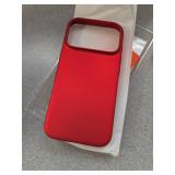 TORRAS Magnetic Slim Fit for iPhone 17 Pro Case 6.3 inch, Ultra-Thin, Compatible with MagSafe, Lightweight Matte Anti-Scratch Hard PC Cover Phone Case for iPhone 17 Pro OriginFit, Red - Retail: $26