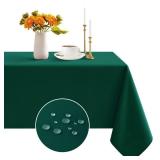 Romanstile Christmas Rectangle Tablecloth - Waterproof and Wrinkle Resistant Washable Polyester Table Cloth for Kitchen Dining/Party/Wedding Indoor and Outdoor Use (60 x 102 inch, Green) - Retail: $95