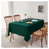 Romanstile Christmas Rectangle Tablecloth - Waterproof and Wrinkle Resistant Washable Polyester Table Cloth for Kitchen Dining/Party/Wedding Indoor and Outdoor Use (60 x 102 inch, Green) - Retail: $95