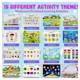 Websonaw Busy Book for Toddlers 3+, Preschool Learning Activities with 30 Themes Prek Preschool Workbooks, Montessori Educational Learning Toys Activity Books for Christmas Birthdays Gifts Boys Girls 
