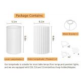 Shades Only, No Base Small Lamp Shades Set of 2 for Table Floor Lamps, 9.8\"x6.1\"x6.1\" Drum Lamp Shades, Pleated Lamp Shade, Linen Round Lampshades, E27 E14 and 11mm Adapters - Retail: $28