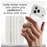 XWZ for iPhone 17 Pro Max Case for Women Girls,ãCompatible with MagSafeã,ãCamera Controlã,ãFull Camera Protectionã, Cute Wave Magnetic Phone Case for iPhone 17 Pro Max,Fr