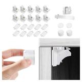 Vmaisi Adhesive Magnetic Locks for Cabinets & Drawers (10 Locks and 2 Keys) - Retail: $25