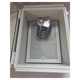 XINYIELE Waterproof Outdoor Project ABS Plastic Junction Box IP67 Weatherproof Dustproof Enclosure with Hinged Cover, Mounting Plate,Wall Brackets for Power Project (8.7\"X6.7\"X4.5\") - Retail: $20