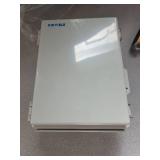 XINYIELE Waterproof Outdoor Project ABS Plastic Junction Box IP67 Weatherproof Dustproof Enclosure with Hinged Cover, Mounting Plate,Wall Brackets for Power Project (8.7\"X6.7\"X4.5\") - Retail: $20