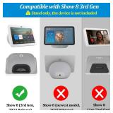 Stand Only, PlusAcc Stand for Show 8 (3rd Gen) - Adjustable Tilt Holder, Table Stand Accessories Compatible with iPhone Models & Show 8 3rd Generation, Non-Slip Base (White) - Retail: $20