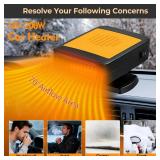 MISSING STAND, Portable Car Heater for Vehicle, 12V Car Heater Portableï¼ Plugs into Cigarette Lighterï¼, Portable Heater for Car, 360Â° Rotatable Car Defroster Windshield Heater (1)