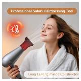 UAIAGM 2PCS Hair Dryer Attachment Universal Black Plastic Blower Nozzle Replacement Styling Tool for Home Use or Professional Salon Hairdressing Blow Outer Diameter 4.2cm to 4.6cm - Retail: $7