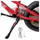 VECKUSON Kickstand for Kids Bike, Bicycle Kickstands Center Mount for 16 18 20 Inch Bicycles Adjustable Aluminum Alloy Kickstands for 16 18 20 inch Mountain Road Sports Kid Bike, Height for 20-26cm - 