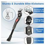 VECKUSON Kickstand for Kids Bike, Bicycle Kickstands Center Mount for 16 18 20 Inch Bicycles Adjustable Aluminum Alloy Kickstands for 16 18 20 inch Mountain Road Sports Kid Bike, Height for 20-26cm - 