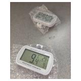 Waterproof Refrigerator Fridge Thermometer, Digital Freezer Room Thermometer, Max/Min Record Function Large LCD Screen and Magnetic Back for Kitchen, Home, Restaurants (2 Pack) - Retail: $15