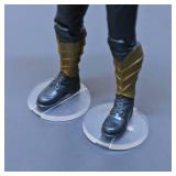 FIGURESLAB 6inch Action Figure Display Stand with Peg, Clear Figuras Toy Organizer Support Stands Base Holder Accessories, Round, 28Pack - Retail: $12