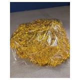 Jishi 50 FT Christmas Garland Gold Tinsel Garland Christmas Tree Decorations - Non-Lit Xmas Holiday Decor Outdoor Indoor Home Garden Outside Wedding Party Artificial Thick Gold Decorative Garland