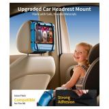 FANGOR Car Headrest Mount Holder, Tablet Holder for Kids in Back Seats, Anti-Slip Strap and Holding Net,Angle-Adjustable/Fits All 7 Inch to 12.9 Inch Tablets - Retail: $10