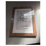 Califortree 5x7 Picture Frame - Can Display Photo 4x6 with Mat, Wood Frame with Shatterproof Plexiglass, Horizontal and Vertical Display for Wall and Tabletop, Rustic Brown - Retail: $5
