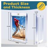FIFTY COUNT, NOT 100, 50ct Magnetic Card Holders, Magnetic 35pt One Touch Card Holders, U-V Protection Hard Plastic Display Case for Trading, Sports, Baseball, Football, Game Cards - Retail: $60