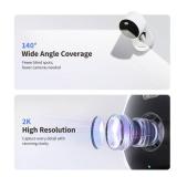 Aqara G100, 2K Indoor/Outdoor Security Camera, HomeKit Secure Video, 2-Way Audio, Spotlight Color/IR Night Vision, AI Detection, 140Â° FOV, Wi-Fi 6, Supports HomeKit, Alexa, Google and IFTTT, White 