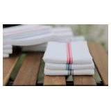 AMOUR INFINI Cotton Kitchen Towels Set of 12 - Highly Absorbent, Super Soft Tea Towel with Hanging Loops - Extra Large Quick Dry Commercial Restaurant Towel (16x28 Inch - Multicolor) - Retail: $23