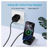 Google Pixel Wireless Charger Fast Charging Station for Google Pixel 10 Pro XL 9a 9 8, 15W Android Wireless Phone Charger Stand with QC Adapter for Samsung Galaxy S25 Ultra S24 FE iPhone 17 16 Pro Max