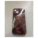 Cute Phone Case for iPhone 15 Case Amber Leopard Full Camera Protective Slim Shockproof Aesthetic-Brown Amber - Retail: $0