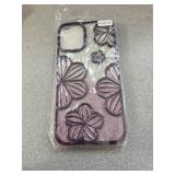 Changjia Glitter 3D Flower Case for iPhone 16 Plus,Cute Luxury Floral Design with Gradient Bling Sparkly Paper TPU Plating Bumper Clear Shockproof Women Girls Phone Case for iPhone 16 Plus 6.7\",Purpl