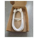 Amazon Basics USB-C to USB-A 2.0 Fast Charger Cable, 480Mbps Speed, USB-IF Certified, for Apple iPhone 16/15, iPad, Samsung Galaxy, Tablets, Laptops, 6ft, White - Retail: $4