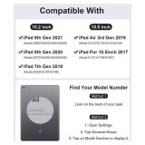 iPad 9th Generation Case with Keyboard, 10.2 inch Slim Smart Case Built-in Pencil Holder Folio Stand Cover Detachable Bluetooth Keyboard for iPad Keyboard Case 9th/8th/7th and iPad Pro 10.5\" (Black) 