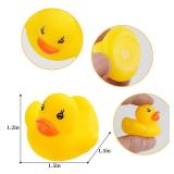 JTTJDB 50-Pieces Float & Squeak Mini Rubber Duck Baby Bath Ducky Sound Shower Toys for Kids - Retail: $8