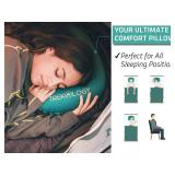 TREKOLOGY Ultralight Inflatable Camping Travel Pillow - ALUFT 2.0 Compressible, Compact, Comfortable, Ergonomic Inflating Pillows for Neck & Lumbar Support While Camp, Hiking, Backpacking - Retail: $1
